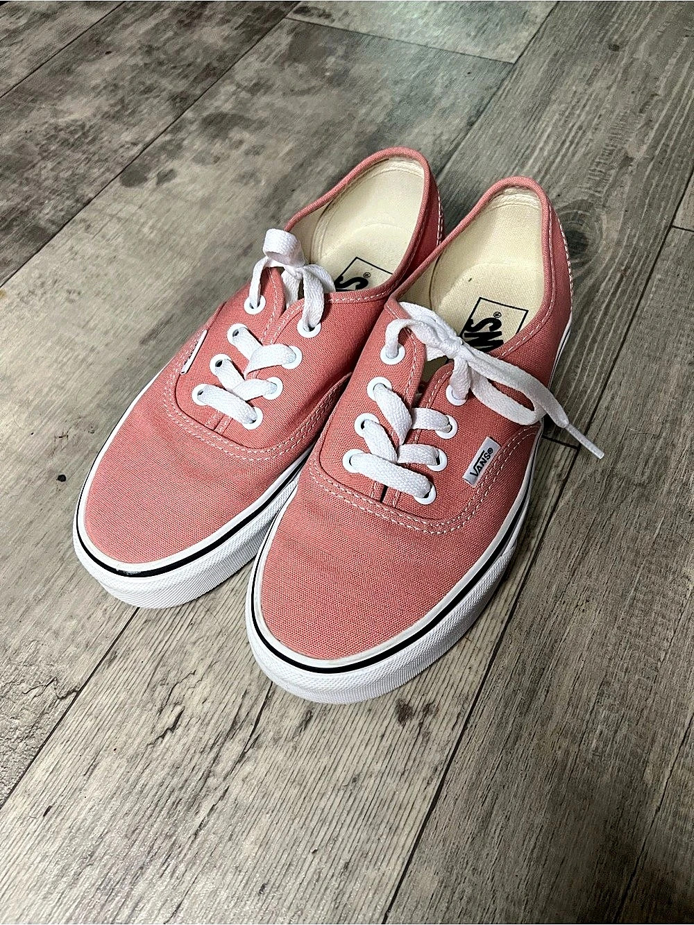 Vans Authentic Pink & White Sneakers